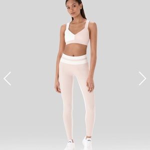 Vaara Flo Tuxedo Set in pink & white